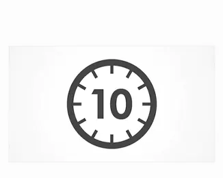 Independantly tested 10 second dry time (in Max mode).