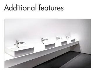 The Dyson W+D Airblade combination faucet and hand dryer keeps water in the sink, not on the floor.