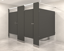 Example of Hadrian headrail braced partitions