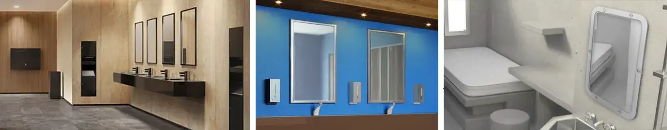 Upgrade your commercial restroom with new sophisticated offerings by major division 10 manufacturers including
		 Bradley's Elvari Collection, Bobrick's Fino Collection, and ASI's Piatto collection.