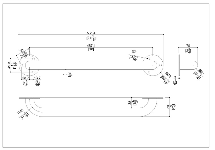 Measurements for Ponte Giulio G55UXS03N1