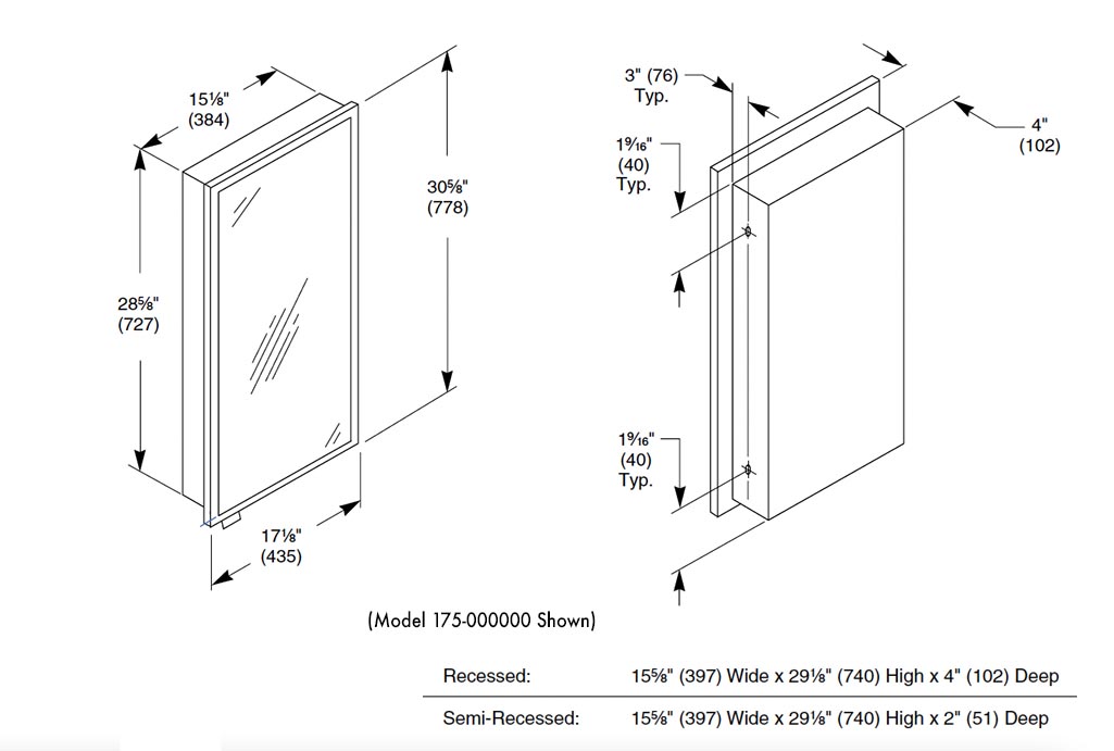Measurements for Bradley 175-110000