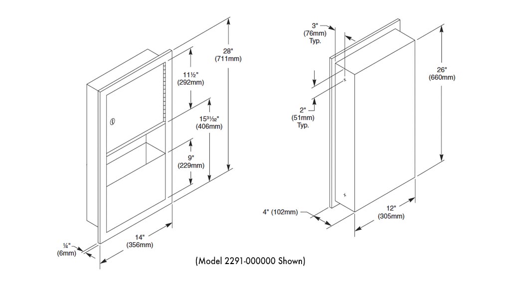 Measurements for Bradley 2291-000000