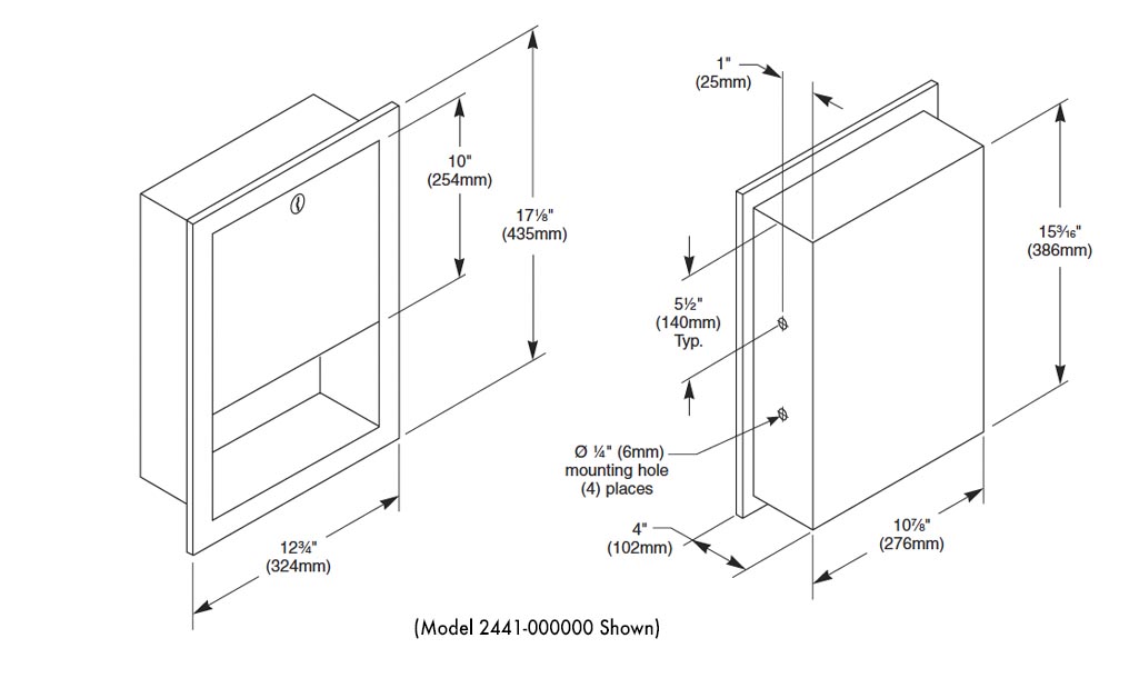 Measurements for Bradley 2441-110000