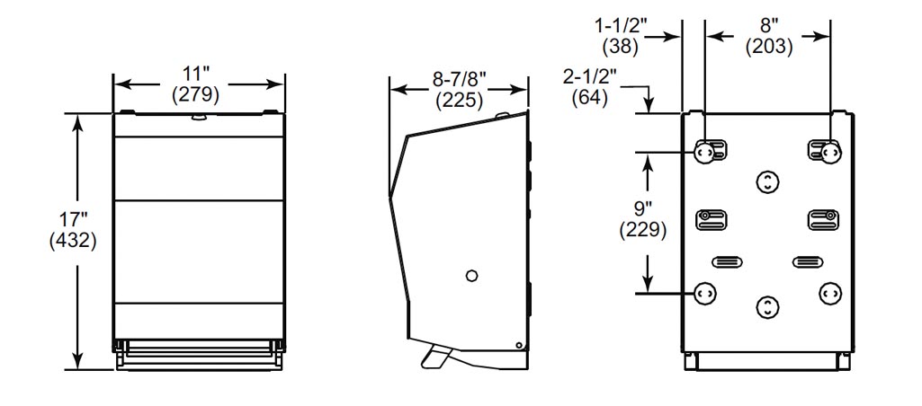 Measurements for Bradley 2482-110000