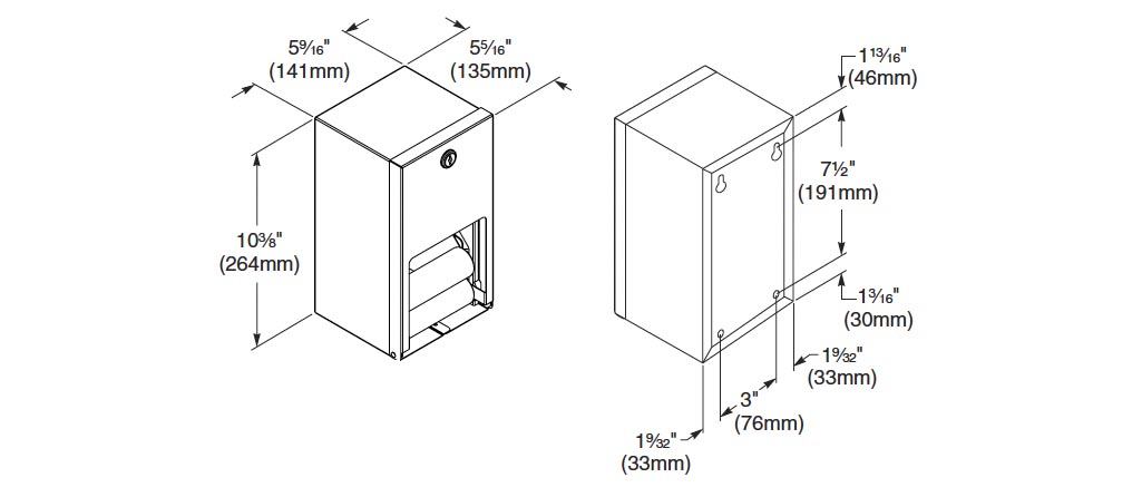 Measurements for Bradley 5402-000000