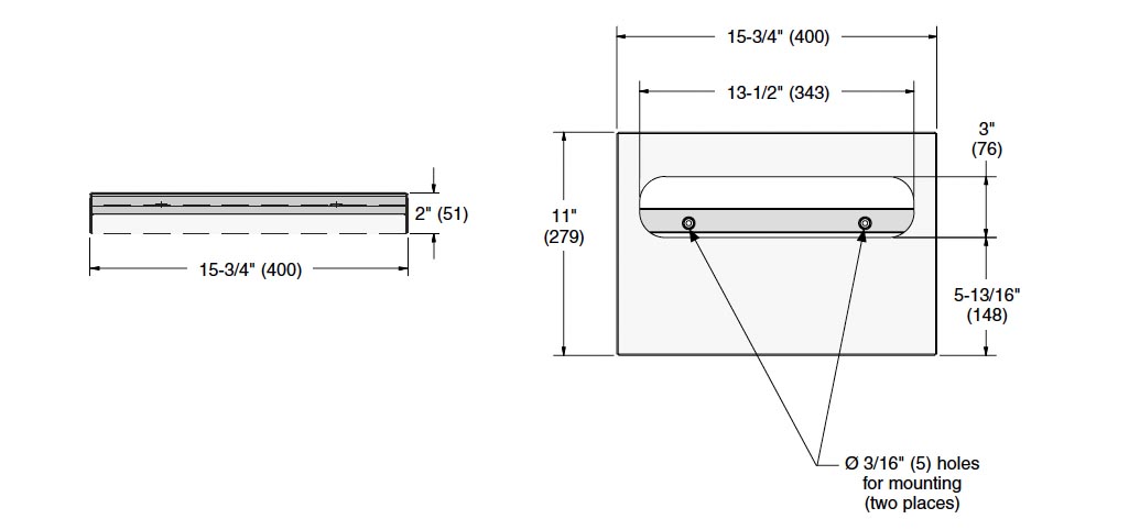 Measurements for Bradley 5831-000000