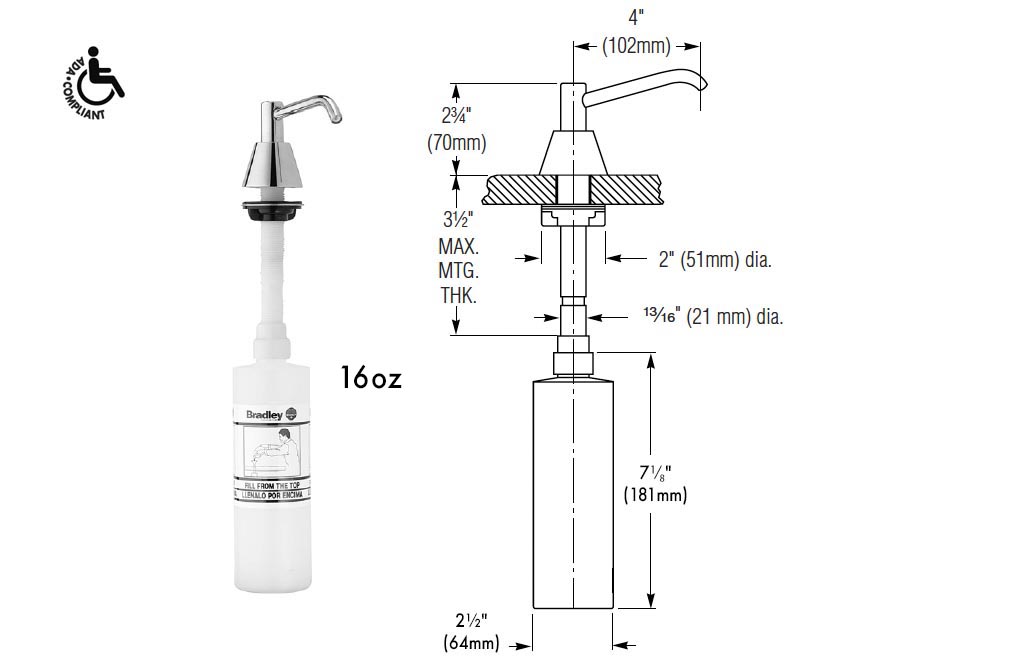 Measurements for Bradley 6324-000000
