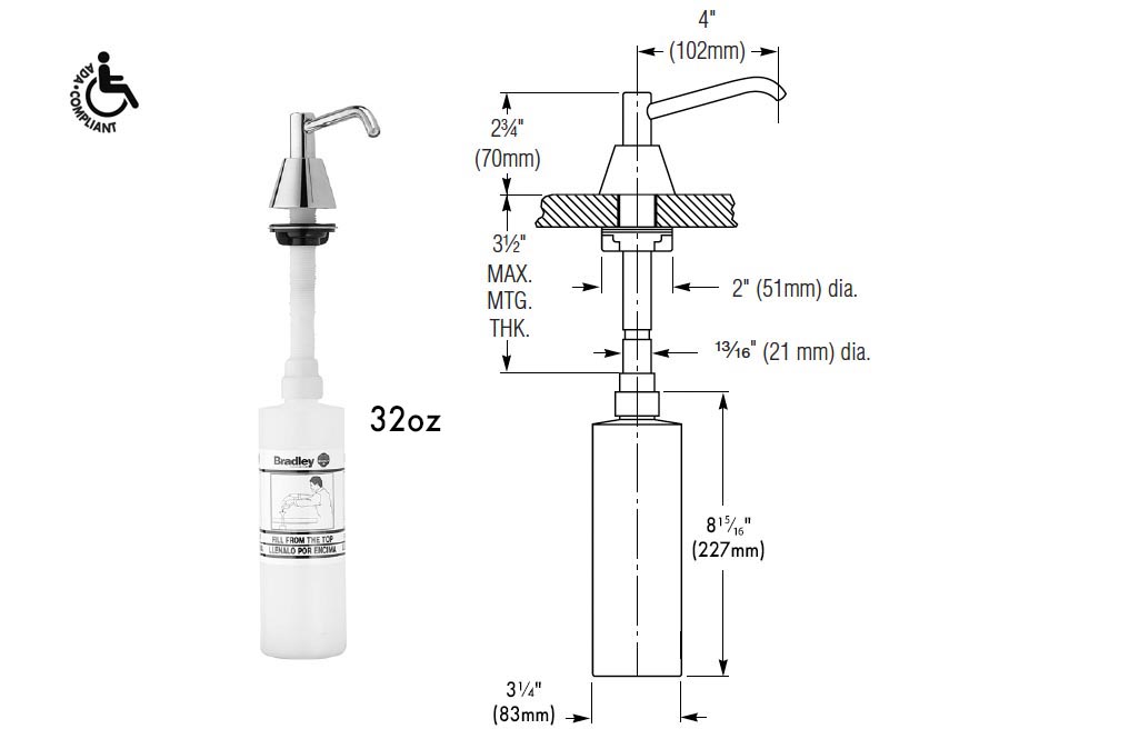 Measurements for Bradley 6324-680000