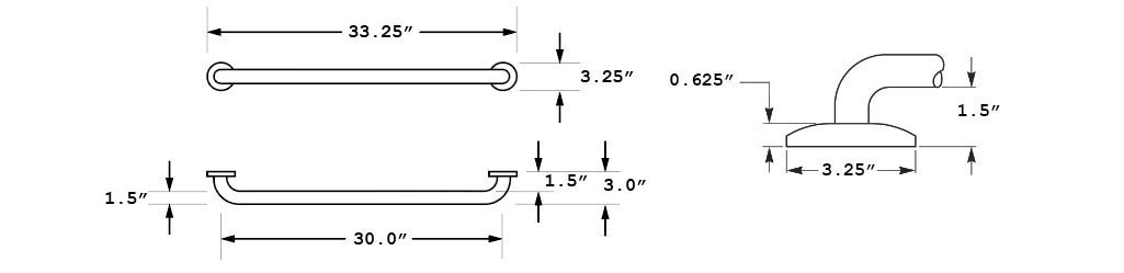 Measurements for Bradley 8120-001300