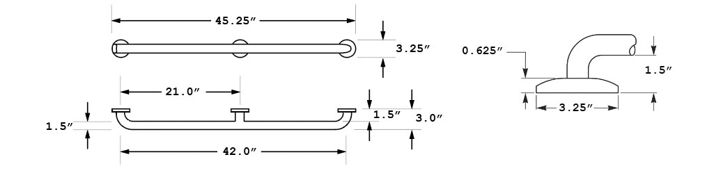 Measurements for Bradley 8120-002420
