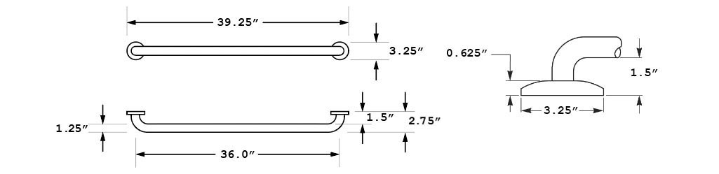 Measurements for Bradley 8320-001360