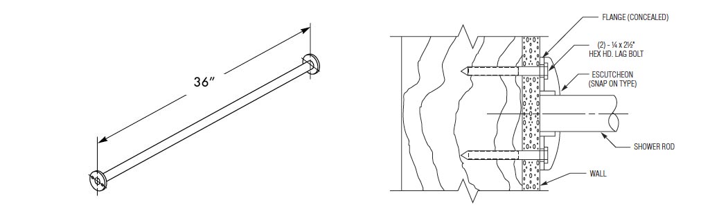 Measurements for Bradley 9539-036000