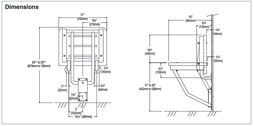 Measurements for Bradley 9592-000000