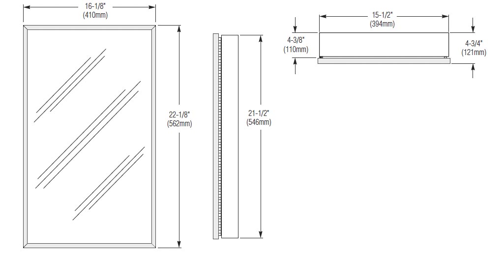 Measurements for Bradley 9664-000000
