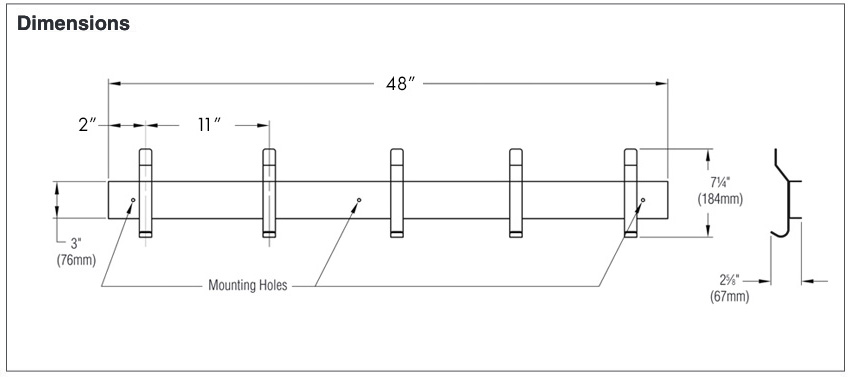 Measurements for Bradley 9945-000000