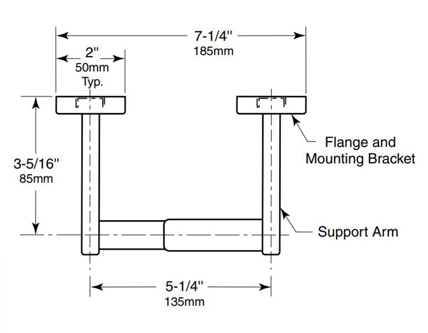 Measurement Diagram for Bradley B-685
