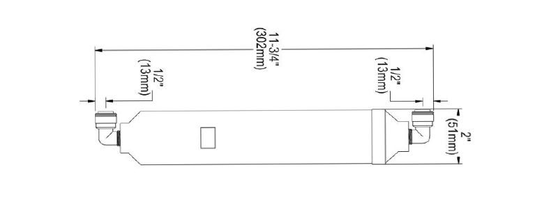 Dimensions for Elkay 56192C filter