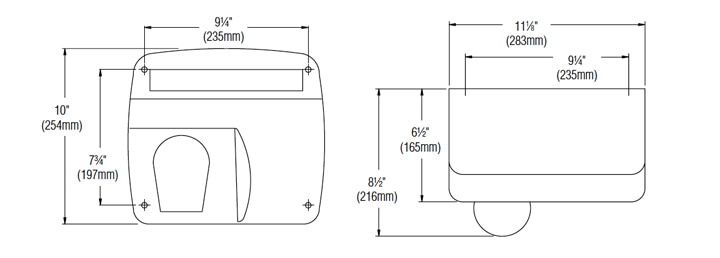 Bradley Aerix 2903 Measurement Diagram