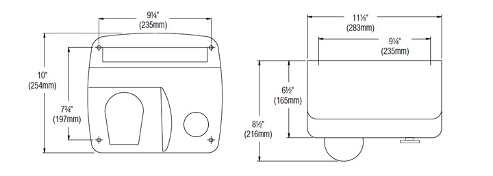 Bradley Aerix 2904 Measurement Diagram