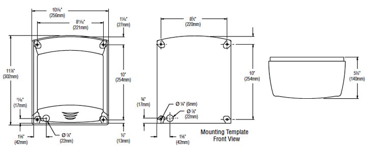 Bradley Aerix 2905 Measurement Diagram