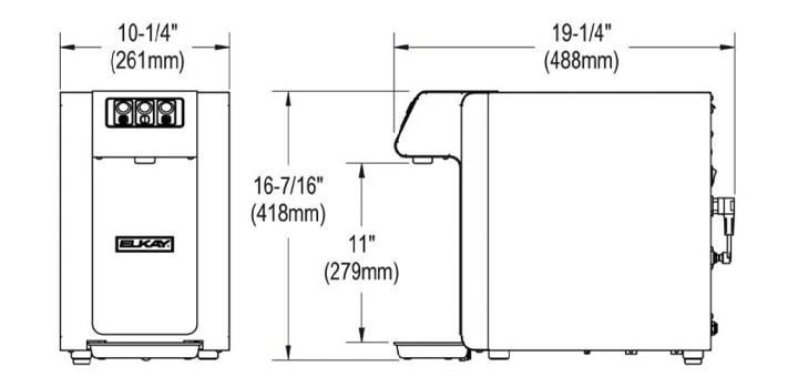 Elkay DSBS130UVPC Measurement Diagram