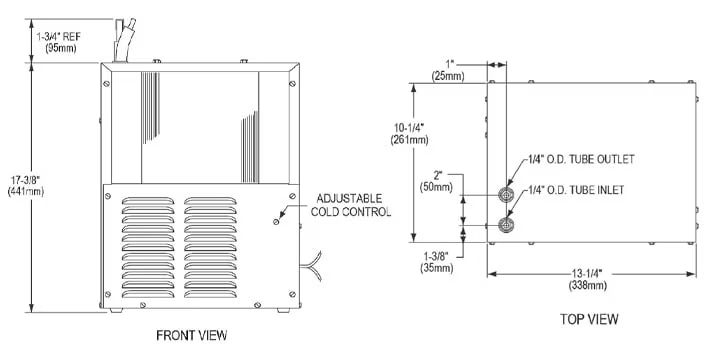 Elkay ECH8 Measurement Diagram