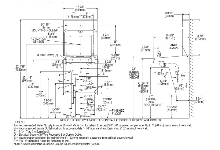 Elkay EMABFDWSSK Measurement Diagram