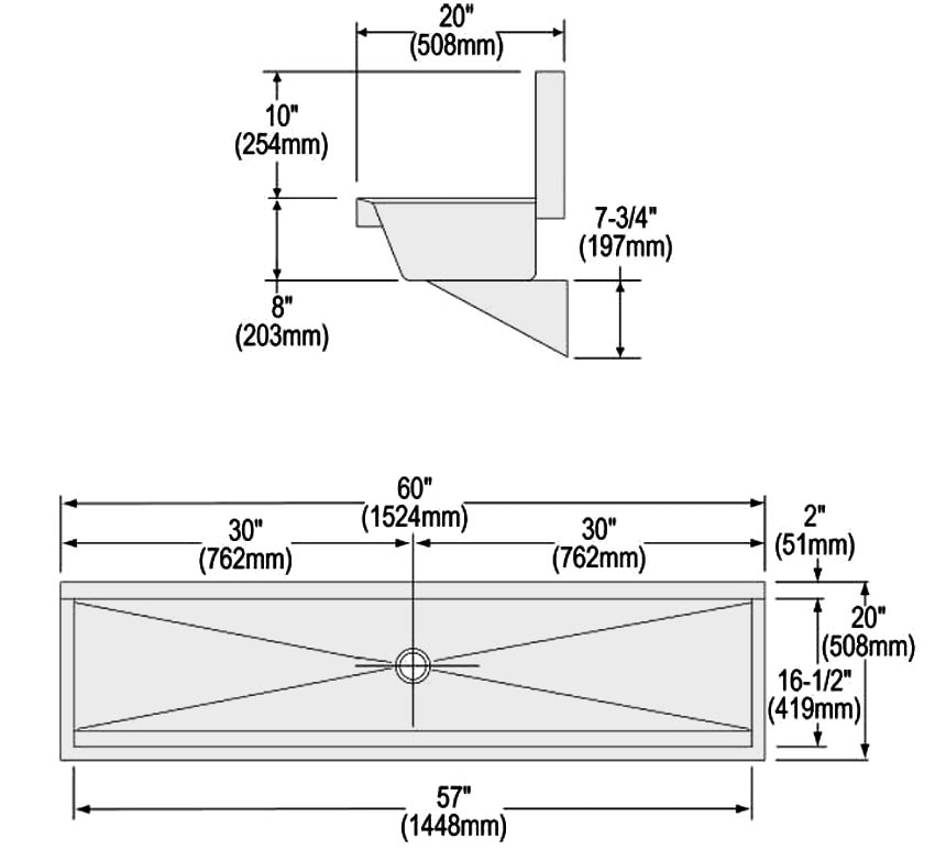 Elkay EWMA6020SACC Measurement Diagram