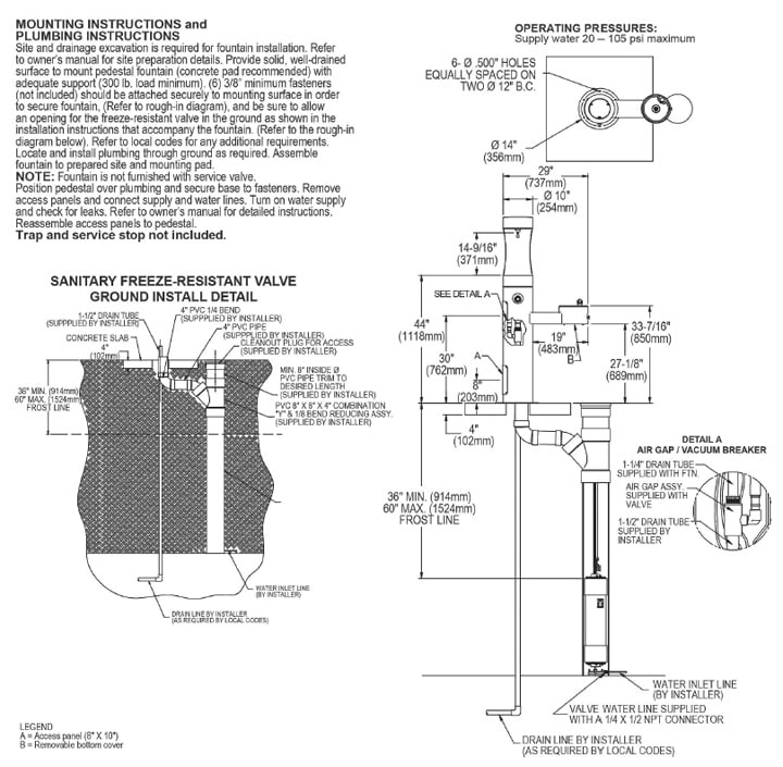 Elkay LK4420BF1UFRKBLK Measurement Diagram