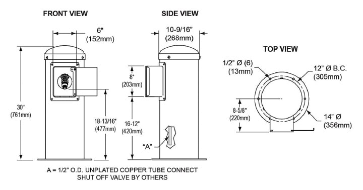 Elkay LK4461YHLHBEVG Measurement Diagram