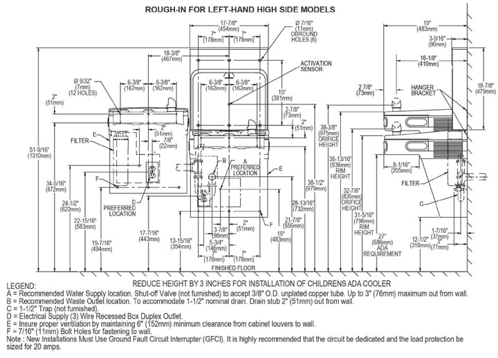 Elkay LZSTL8WSVRLK Measurement Diagram