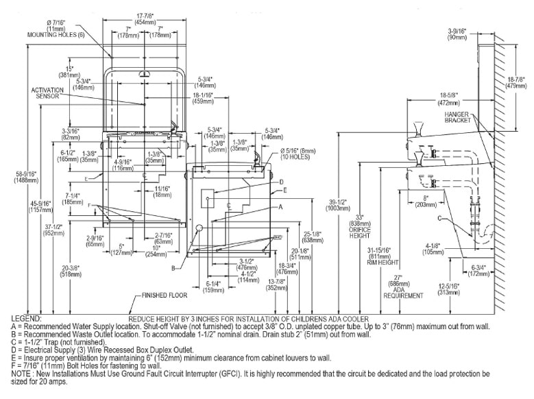 Halsey_Taylor HTHB-HACG8BLPV-NF Measurement Diagram