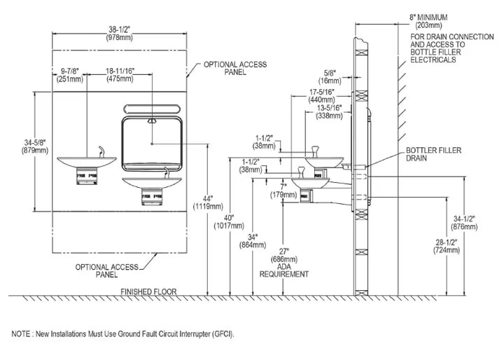 Halsey_Taylor HTHB-OVLSEBP-I Measurement Diagram