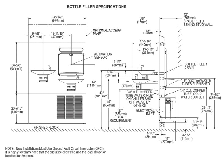 Halsey_Taylor HTHB-OVLSER-I Measurement Diagram