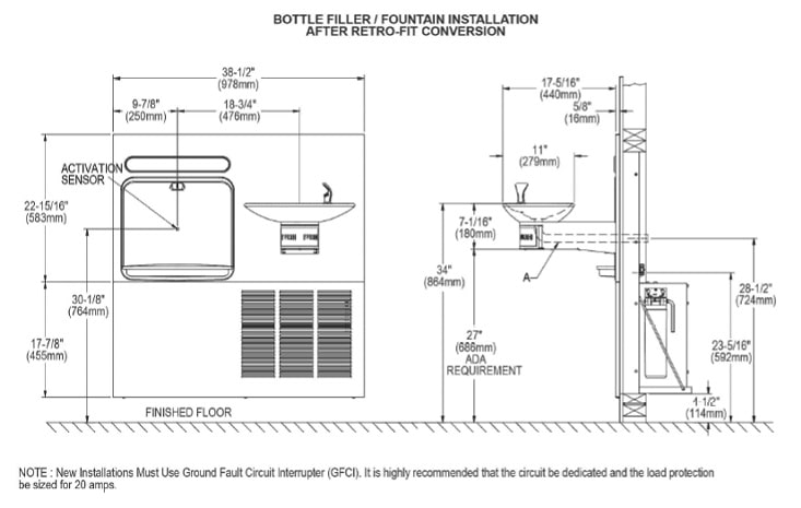 Halsey_Taylor HTHBWF-OVL-RF Measurement Diagram