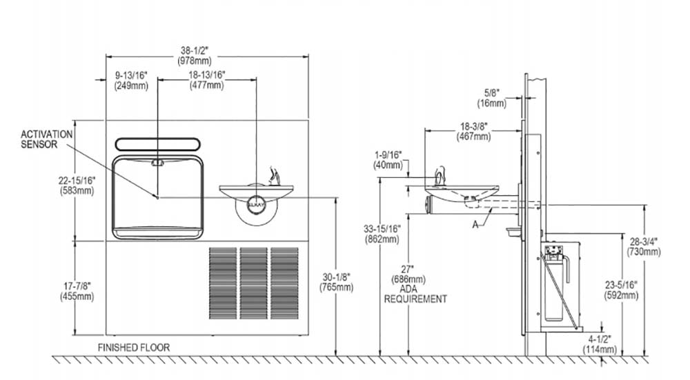 Elkay LZWS-ERPB8-RF Drinking Fountain