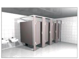 Restroom Direct sells headrail braced partitions.