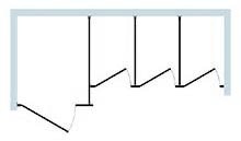 Between Walls, Extended ADA Left Toilet Stall Layout