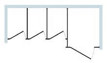 Between Walls, Extended ADA Right Toilet Stall Layout