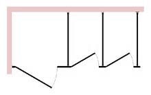Left Corner Toilet Stall Layout