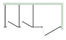 Right Corner Toilet Stall Layout with Extra Wide ADA