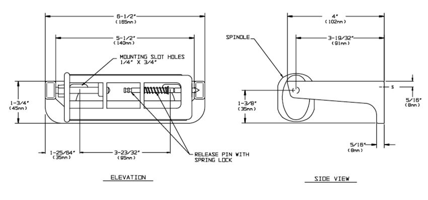 Measurement Diagram for ASI 10-0263-1 Tissue Holder