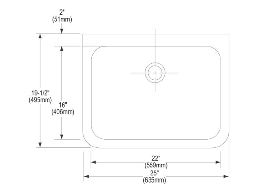 Measurements for Elkay EWS2520SACTMC Sink