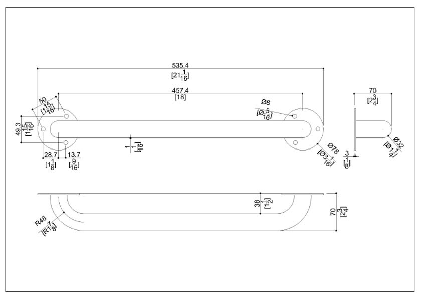 Measurements for Ponte Giulio G55UXS03N1