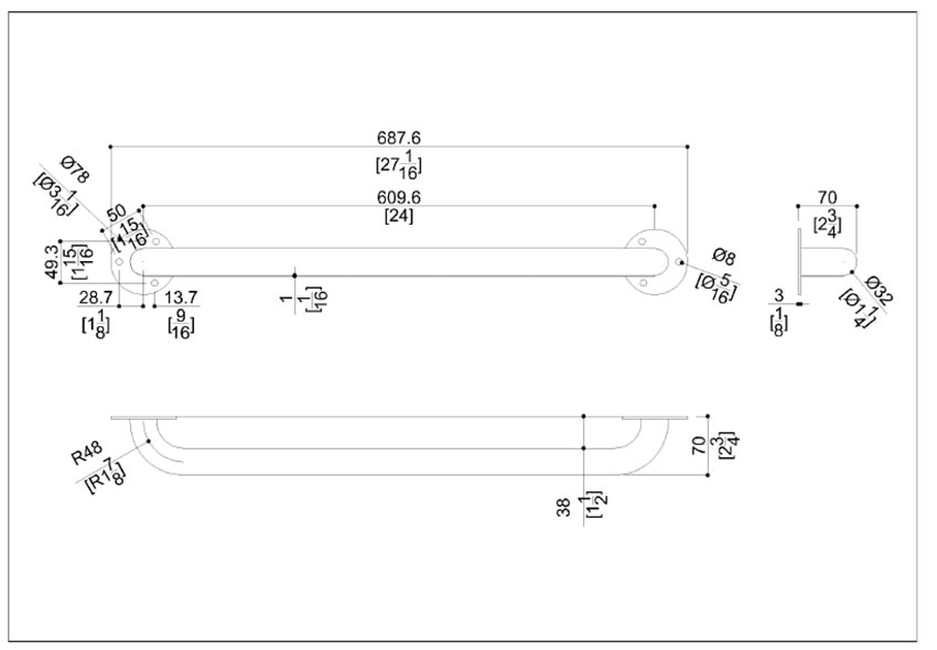 Measurements for Ponte Giulio G55UXS04N1