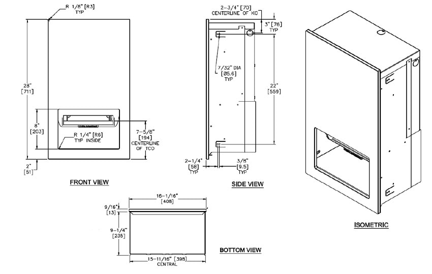 ASI 10-645210AC-41 Measurements Diagram