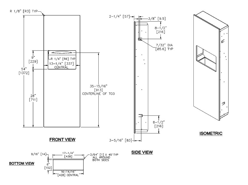 ASI 10-6462-41 Measurements Diagram