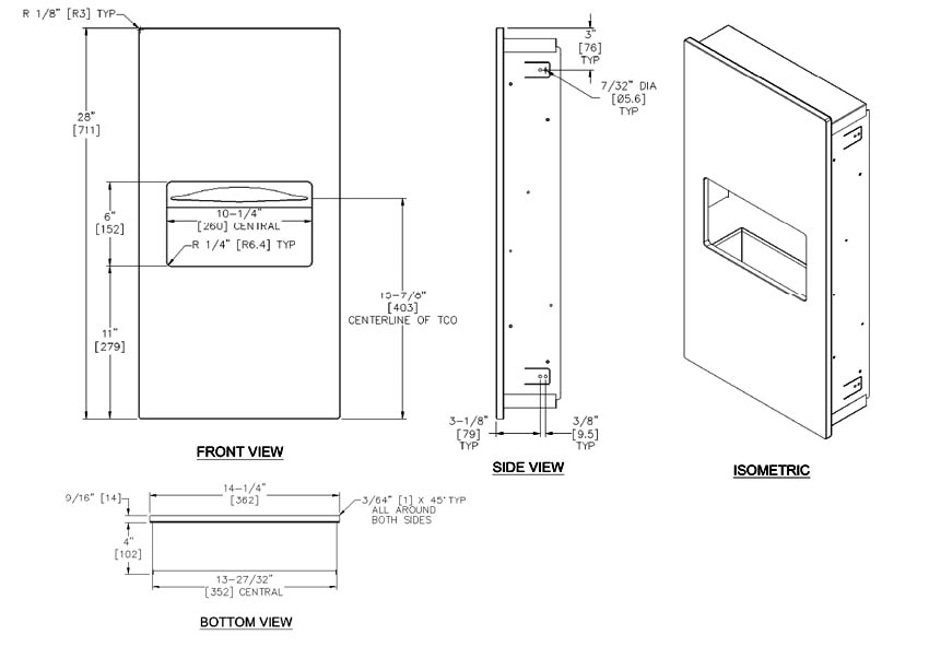ASI 10-64623-41 Measurements Diagram
