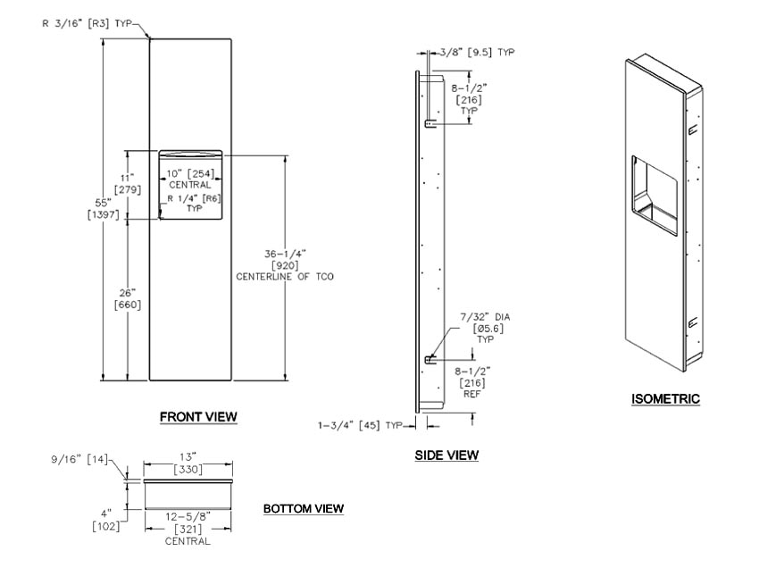 ASI 10-6467-41 Measurements Diagram